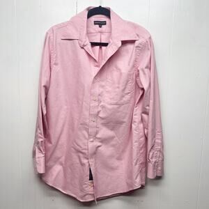 Cambridge Classics Wrinkle Resistant Oxford Mens Pink Shirt Size Small Easy Care